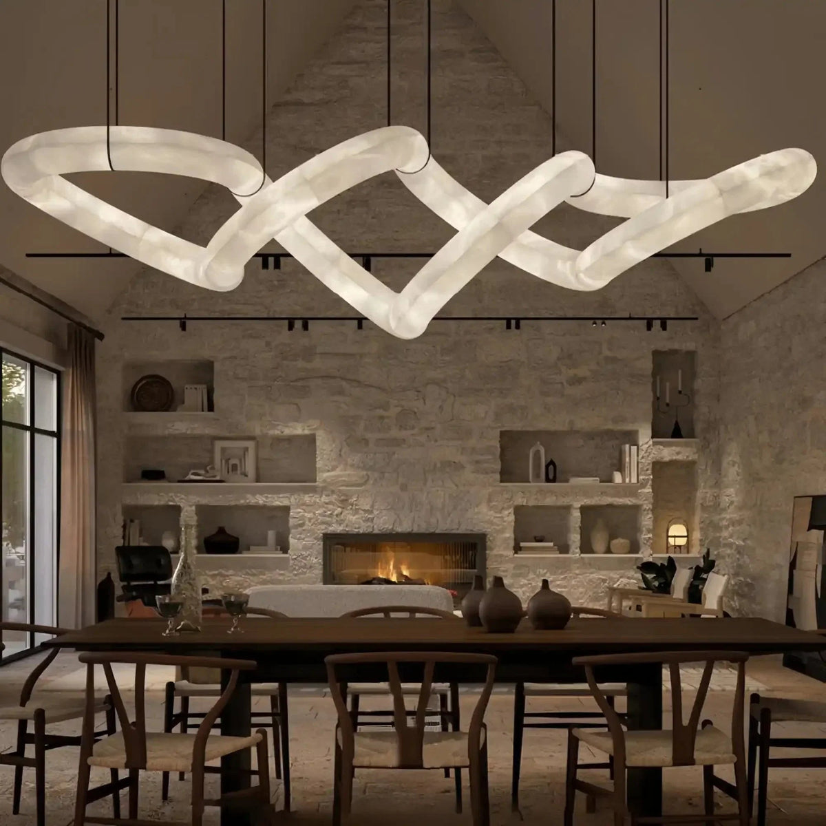 zelnolighting Infinity Massive Alabaster Chandelier - Zelno