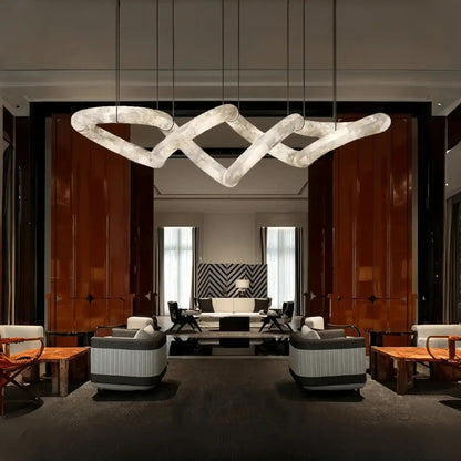 zelnolighting Infinity Massive Alabaster Chandelier - Zelno