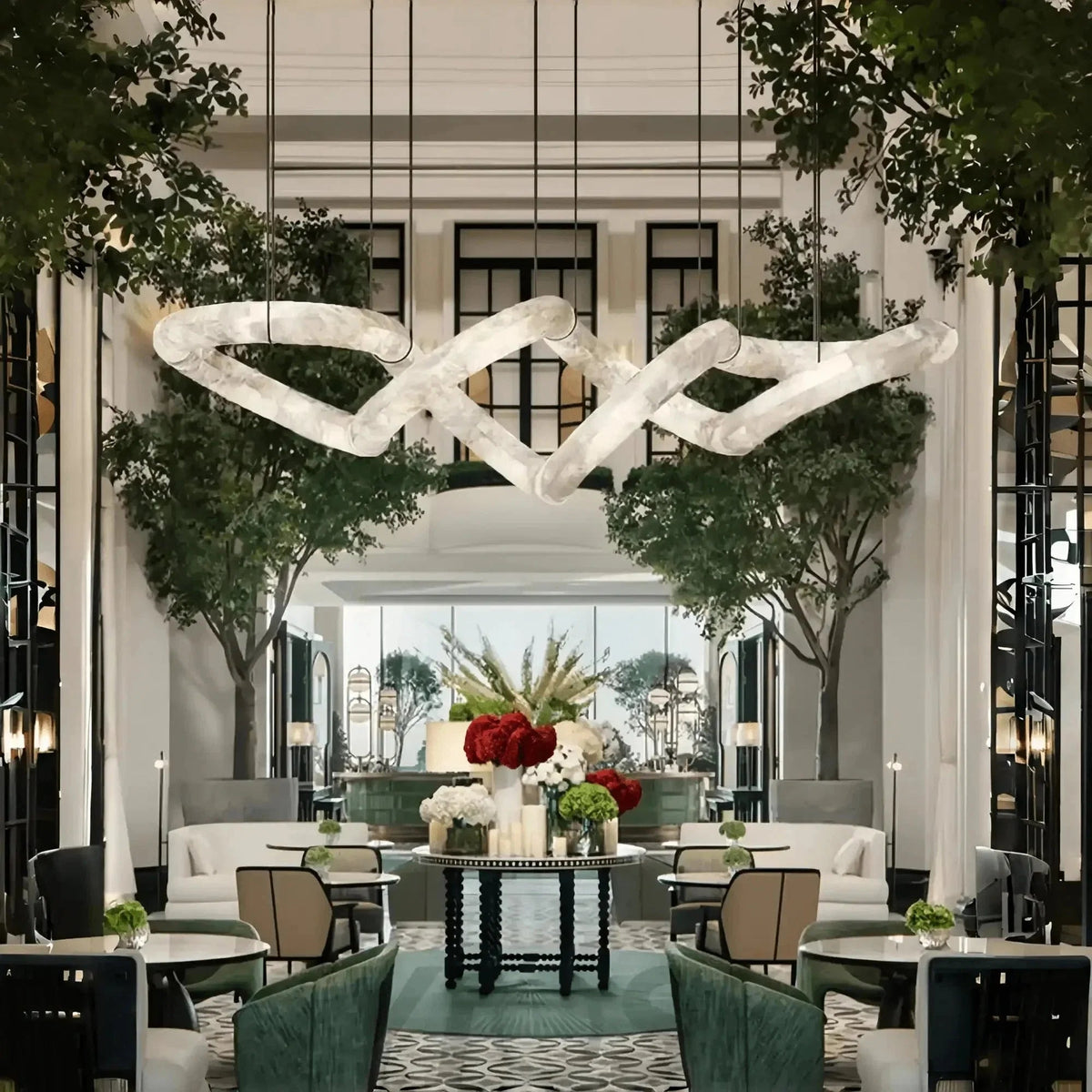 Zelnolighting Infinity Massive Alabaster Chandelier - Zelno Lighting
