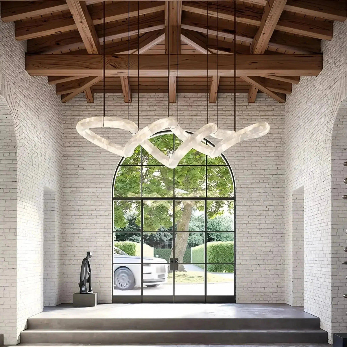 Zelnolighting Infinity Massive Alabaster Chandelier - Zelno Lighting