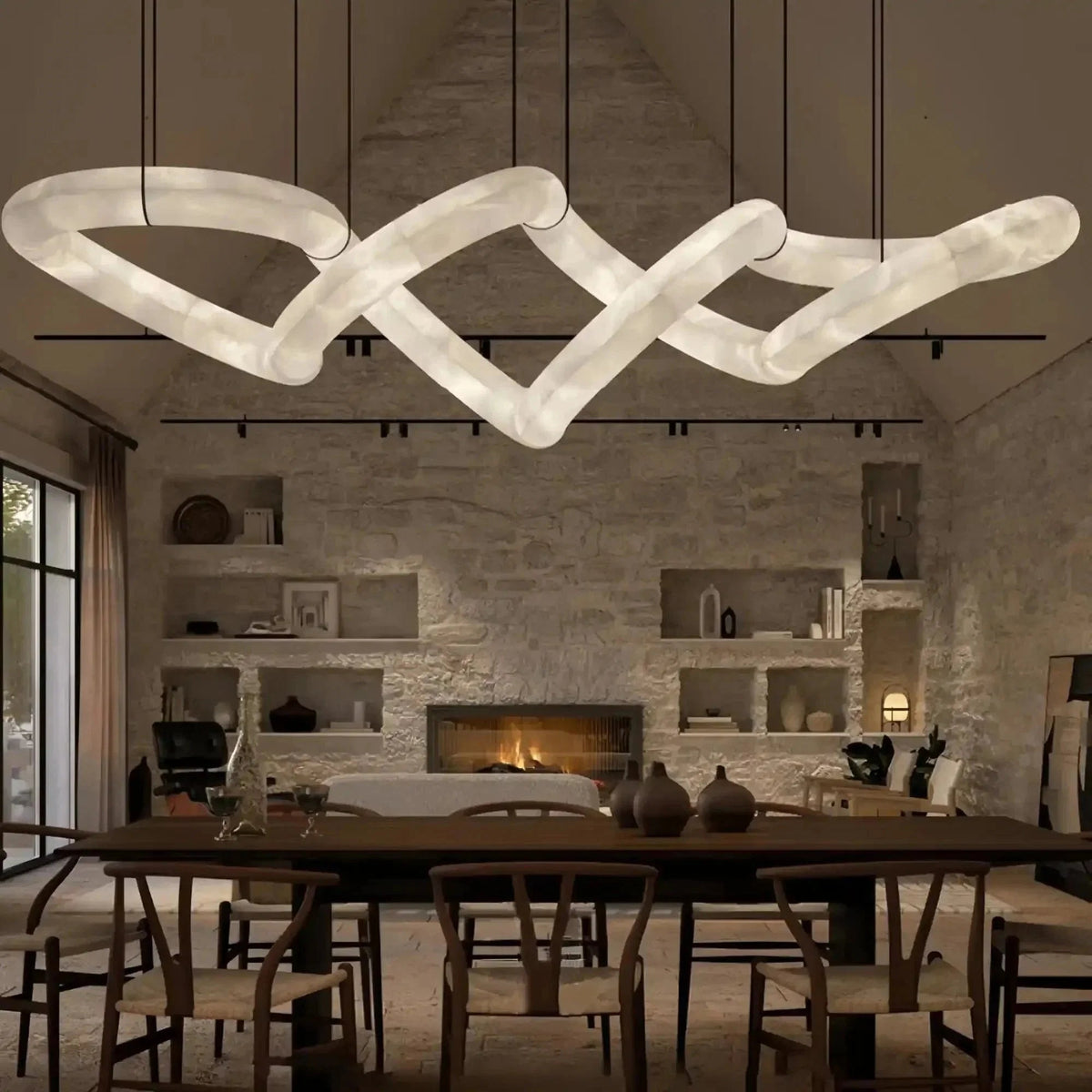 Zelnolighting Infinity Massive Alabaster Chandelier - Zelno Lighting