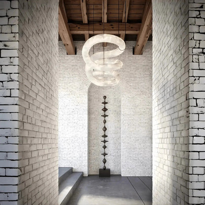 Zelnolighting Infinity Massive Alabaster Chandelier - Zelno Lighting