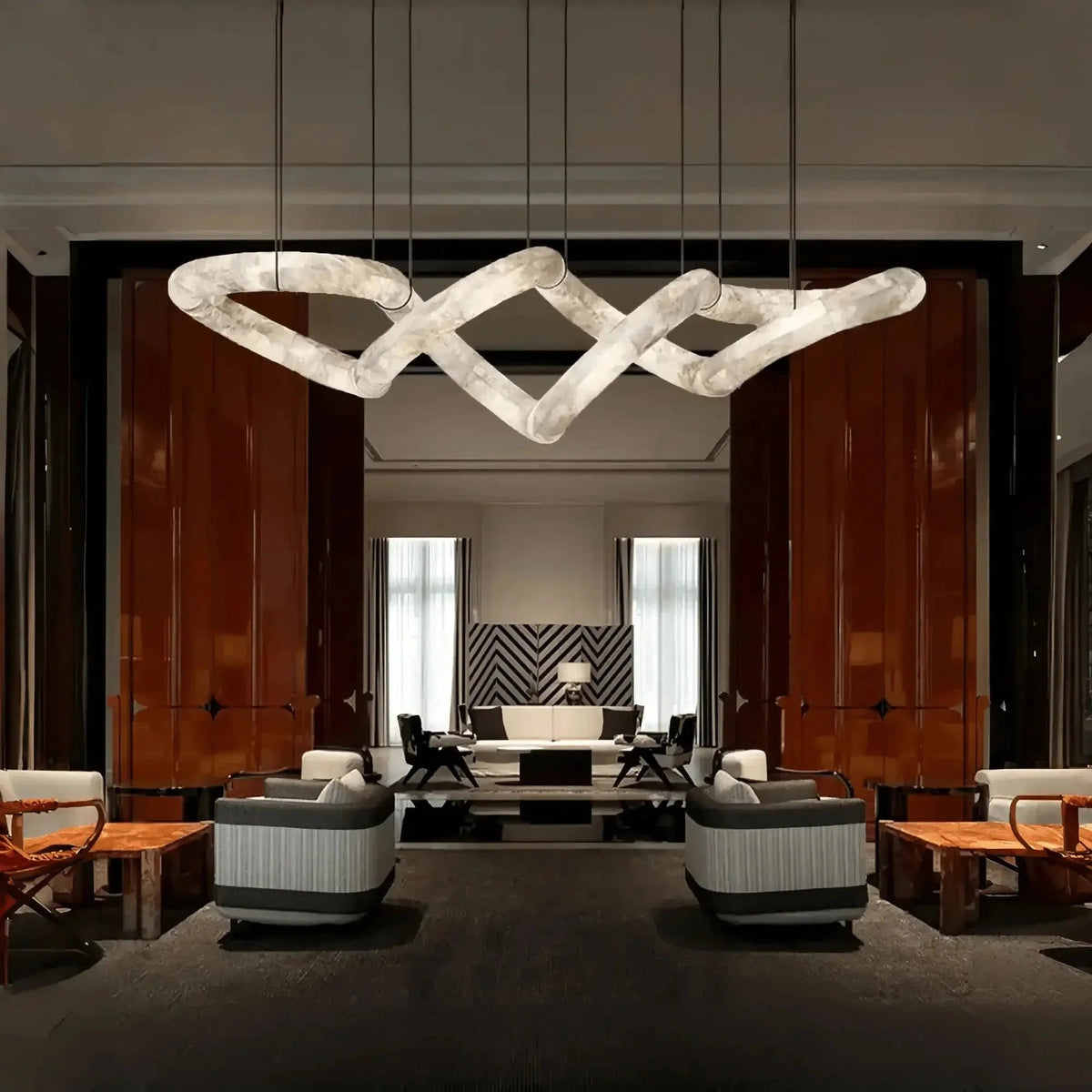 Zelnolighting Infinity Massive Alabaster Chandelier - Zelno Lighting