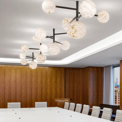 zelnolighting Lola Modern Artistic Alabaster Pendant Light, Unique Chandelier Designs - Zelno