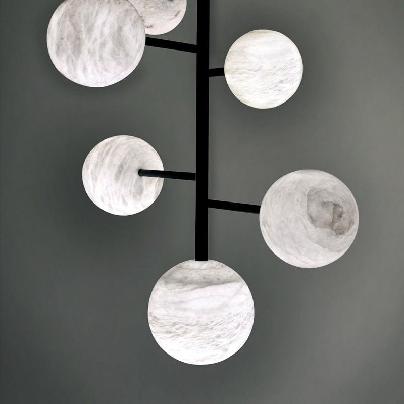 zelnolighting Lola Modern Artistic Alabaster Pendant Light, Unique Chandelier Designs - Zelno