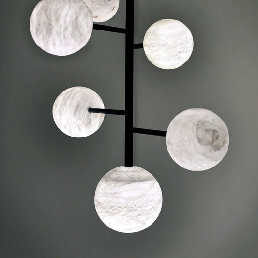 zelnolighting Lola Modern Artistic Alabaster Pendant Light, Unique Chandelier Designs - Zelno