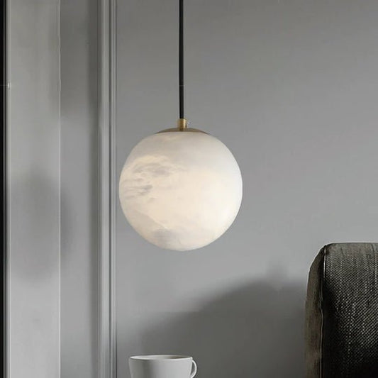 zelnolighting Modern Luxury Alabaster Ball Pendant Light, Island Mini Pendant Light - Zelno