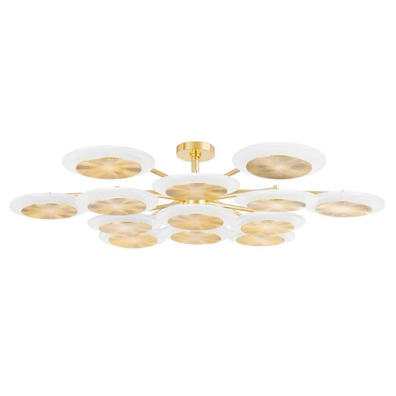 zelnolighting Ovo Ice Glass Round Chandelier 56.75" - Zelno