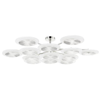zelnolighting Ovo Ice Glass Round Chandelier 56.75" - Zelno