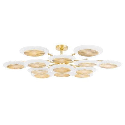 Zelnolighting Ovo Ice Glass Round Chandelier 56.75" - Zelno Lighting